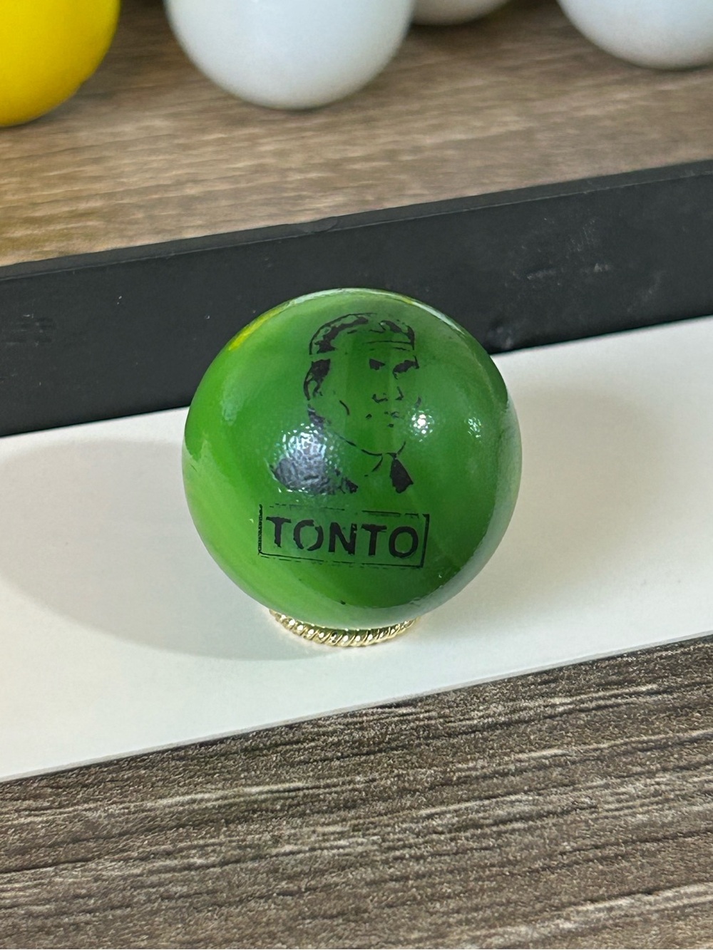 Tonto green glass marble